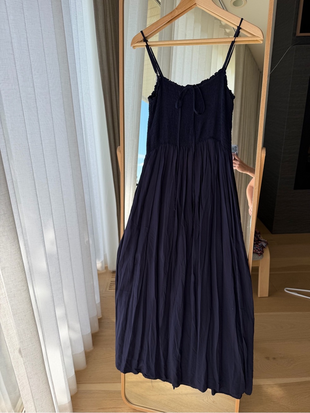 Navy maxi dress, size small